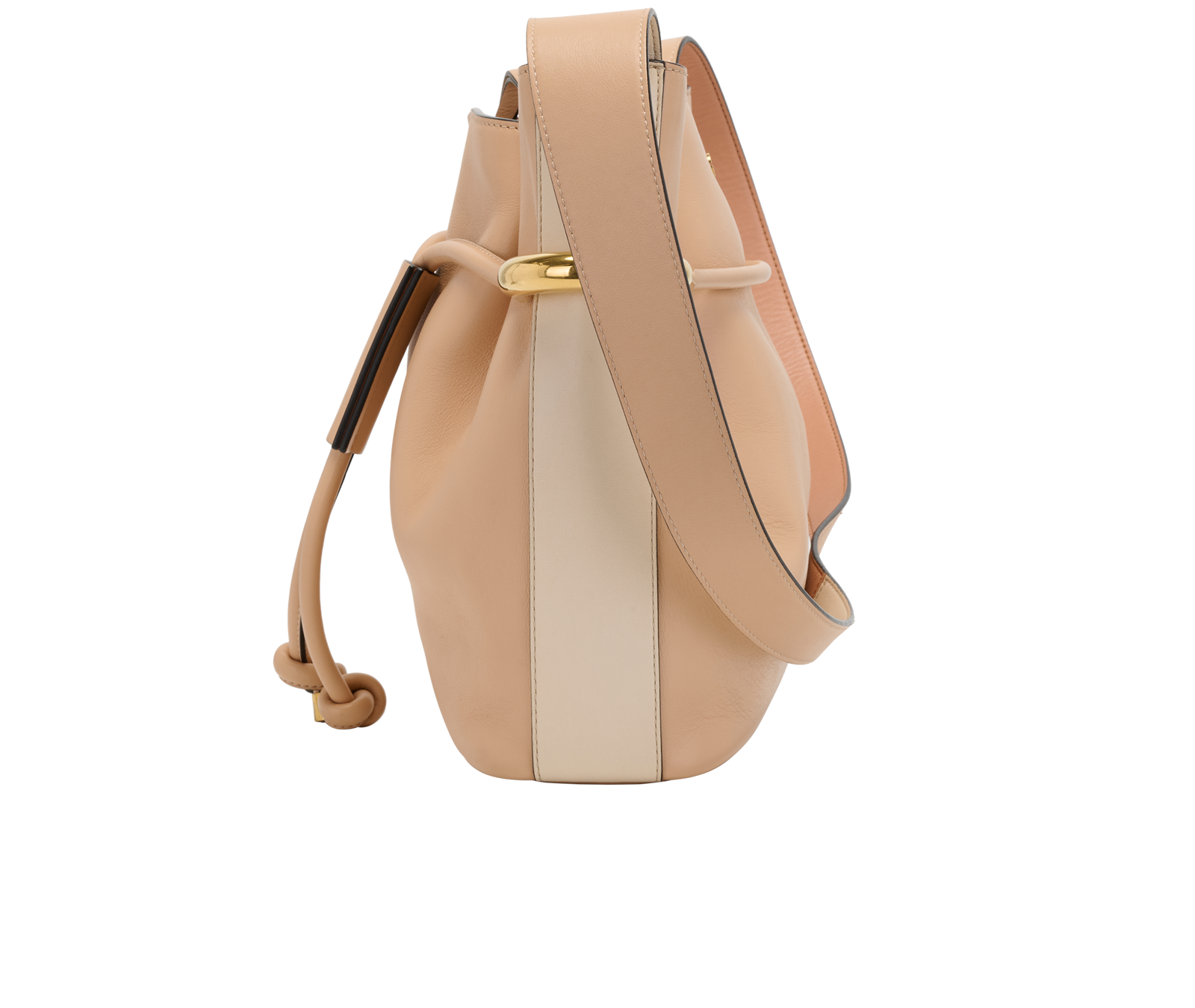 Emma Bucket Bag, &pound;450, Handbags, Beige, Leather, Bottom view